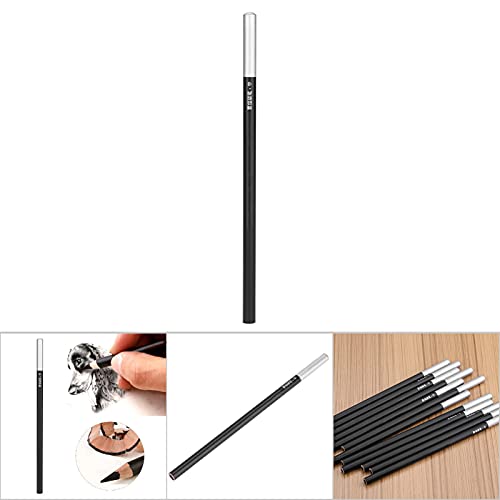 Phefop Kohlestift-Set, Professionelles Kunst-Zeichnen, Skizzieren, Bleistift-Set, 12 Stück, Premium-Holz, Weiche Holz-Bleistiftschale, Verdeckter Bleistift, (M) von Phefop