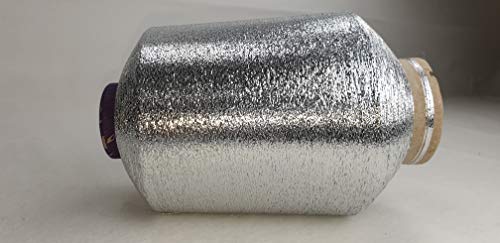 1 Spule 500 g Metallgarn GP 32,00 Euro/kg silber basteln weben 83.000 m/kg Lame Beilaufgarn 62% Polyester/ 38% Polyamid von PhiloTeXX