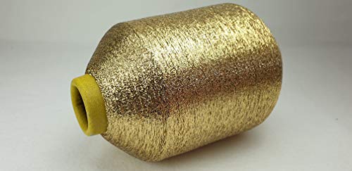 500 g Metallgarn GP 49,80 EUR/kg gold basteln weben 83.000 m/kg Lame Beilaufgarn 62% Polyester/ 38% Polyamid 1 Spule von PhiloTeXX