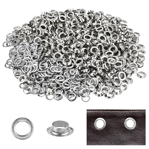 Philtool 600 Stück Edelstahl Ösen Set, Ösenzange Planenösen (Ø 10mm), Grommet Werkzeug Kit für Planen Schuhe Kleidung Leder Stoff - Passend Ösenzangen von Philtool