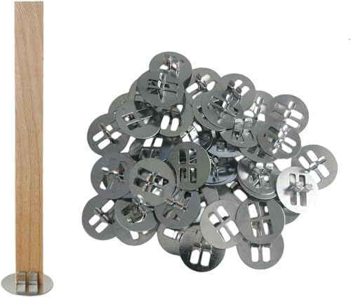 150 Stück Dochtclip für Kerzenherstellung, Holzdochthalter, Basis, Universal-Holzdocht-Clips, Holzdochtsockel, Metallkerzendochthalter (Dochte nicht im Lieferumfang enthalten) von Phinicco