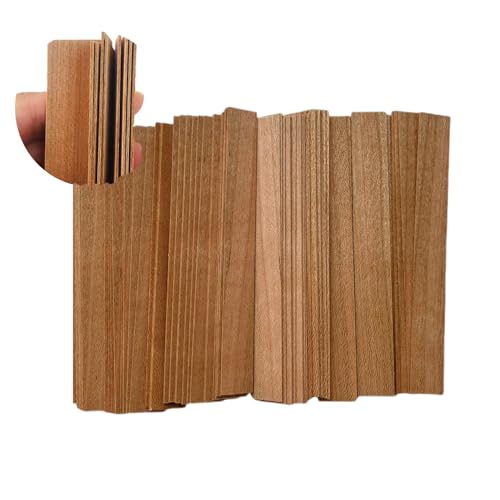 50 Stück dicke Holzkerzendochte, 13 x 1,3 cm, natürliche Kerzendochte für DIY Kerzenherstellung, Handwerk, rauchfreie Holzdochte für Kerzenherstellung von Phinicco