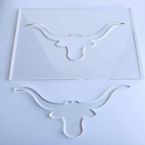 Longhorn Router Template Clear Acrylic Router Inlay Template Router Jig Woodworking Template Craft Template von Phocaea