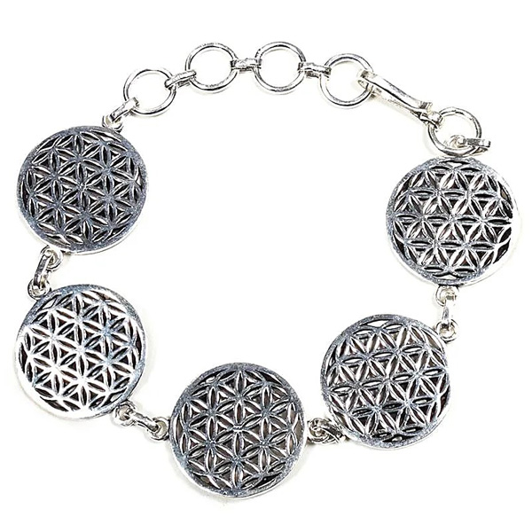 Armband "Blume des Lebens" in silber, 18cm von Phoenix Import