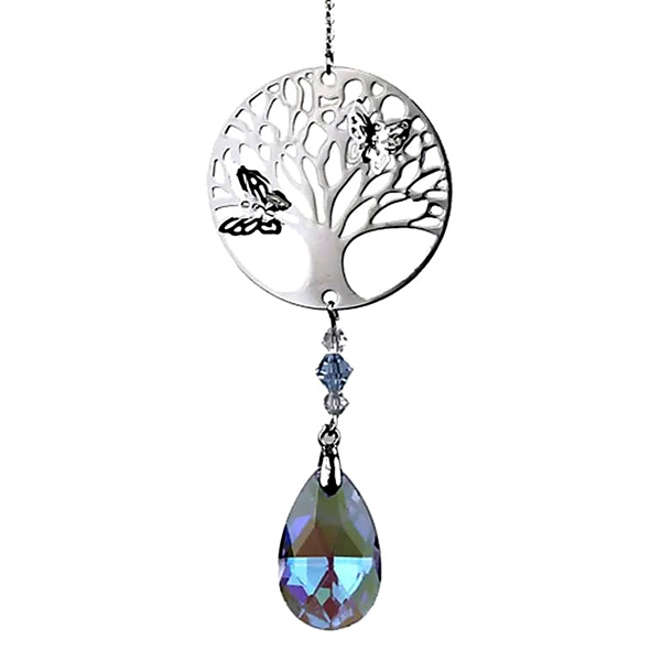 Baum des Lebens, Sonnenfänger mit Regenbogen-Kristall, Suncatcher 29cm von Phoenix Import