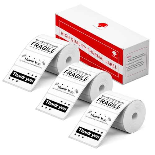 Phomemo 3 Rollen M110 Etiketten, 40mm*20mm selbstklebende Etiketten, Kompatibel mit M110/M120/M220/M221/M200, 320 Stück/Rolle, 3 Rollen mit rechteckigen Etiketten von Phomemo