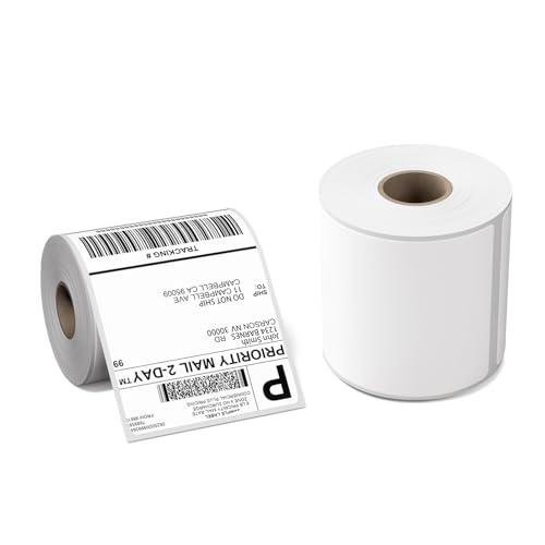 Phomemo 4×6 DHL Thermo Etiketten,Versandadressen Barcode Etiketten Für 241BT/D520/246BT Etikettendrucker,Kompatibel Mit Etikettendrucker MUNBYN, Nelko,Zebra,Jadens,Nelko,Itari,Etc(2 Rolls) von Phomemo