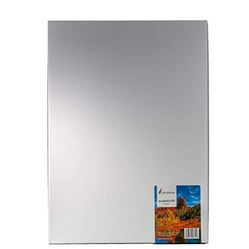 Photolux studioSILVER 255 g/m² - Format: DIN A3 Packung 50 Blatt Premium Hochglanz (High Glossy) Fotopapier von Photolux