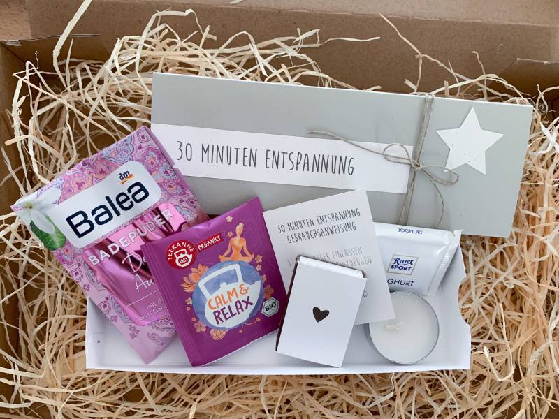 Kleine Entspannung | 30 Minuten Entspannungsbox Geschenkbox Relaxbox von Piahontasdesign