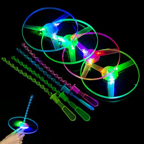 Mitgebsel Kindergeburtstag Gastgeschenke, 12 Stück Kinder Leuchtendes Fliegendes Spielzeug, 5-14 Jahre Give Aways Kindergeburtstag Party Gadgets Propeller Spielzeug Led Mitbringsel Geschenke Kinder von Piashow