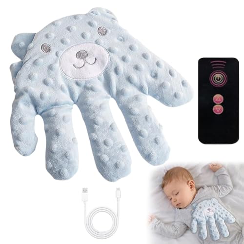 Piashow Baby Einschlafhilfe Handkissen - Beruhigendes Schlafkissen für Babys, Baby Soothing Palm Hand, Baby-Klopfmaschine, Sleeping Aid Spielzeug für ür Neugeborene Baby Mädchen Baby Junge (Blau) von Piashow