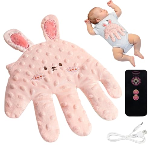 Piashow Baby Einschlafhilfe Handkissen - Beruhigendes Schlafkissen für Babys, Baby Soothing Palm Hand, Baby-Klopfmaschine, Sleeping Aid Spielzeug für ür Neugeborene Baby Mädchen Baby Junge (Rosa) von Piashow