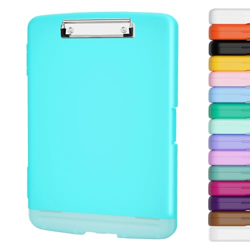 Piasoenc Klemmbrett mit Lagerung, Lagerung Klemmbretter mit Stifthalter und A4 Legal Papier Ordner, Heavy Duty Kunststoff, Folio & Side-Opening, Low Profile Clip, für Lehrer, Peacock Green Piasoenc Klemmbrett mit Lagerung, Lagerung Klemmbretter mit Stifthalter und A4 Legal Papier Ordner, Heavy Duty Kunststoff, Folio & Side-Opening, Low Profile Clip, für Lehrer, Peacock Green von Piasoenc