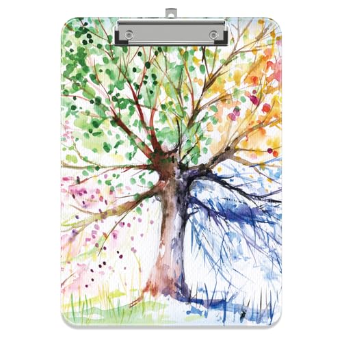 Piasoenc Kunststoff Klemmbrett, Niedliche dekorative Klemmbretter, 31,5 x 22,5 CM, A4 Standard Letter Größe hart Klemmbrett mit Metall-Clip, Büro Klemmbretter für Studenten, Büro, Kunst Baum Piasoenc Kunststoff Klemmbrett, Niedliche dekorative Klemmbretter, 31,5 x 22,5 CM, A4 Standard Letter Größe hart Klemmbrett mit Metall-Clip, Büro Klemmbretter für Studenten, Büro, Kunst Baum von Piasoenc