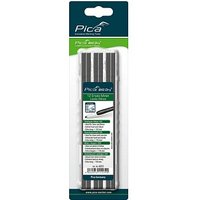 Pica Big Dry Steinnhauer Bleistiftminen für Zimmermannsbleistift mit Druckmechanismus grau 10H 2,0 - 5,0 mm, 12 St. von Pica