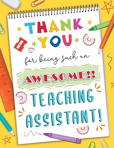 Piccadilly Greetings Notizblock mit Aufschrift Thank You Teacher Teaching Assistant, 20,3 x 15,2 cm von Piccadilly Greetings