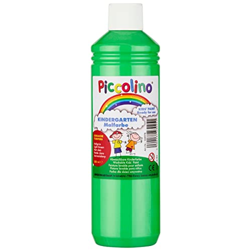 Kindermalfarbe - Piccolino Kindergarten Malfarbe hellgrün 500ml - Schulmalfarbe Kita Grundschule von Piccolino-Malfarben Junker