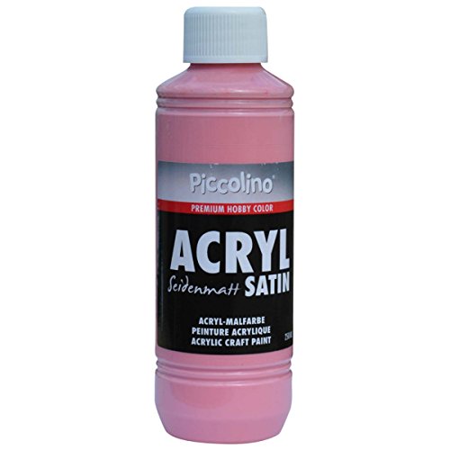 Piccolino Acrylfarbe zum Malen 250ml, Alt-Rosa - seidenmatt - Acrylmalfarbe Hobby & Künstlerbedarf von Piccolino