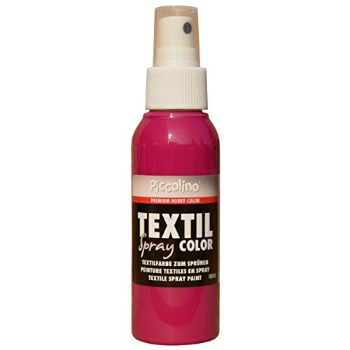 PICCOLINO Textil Spray - Textilsprühfarbe 100ml Pink - Textilfarbe zum Sprühen/Sprayen von Piccolino