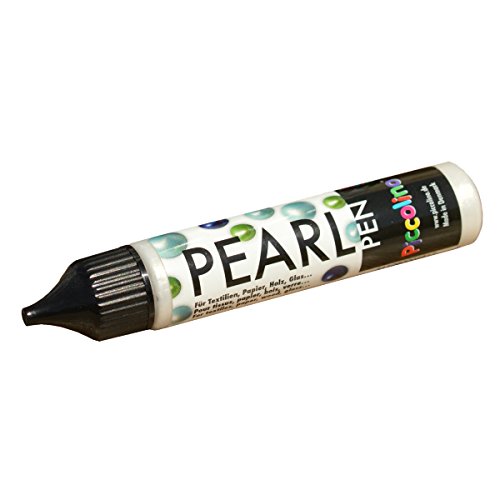 PICCOLINO Textil Pearl Pen - Blau 28ml - Perlenstift universell einsetzbar - Textilien, Papier, Holz, Glas, Metall von Piccolino