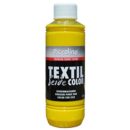 Seidenmalfarbe Zitronengelb 250ml - Seidenfarbe Piccolino Textil Color - Textilfarbe Seide von Piccolino