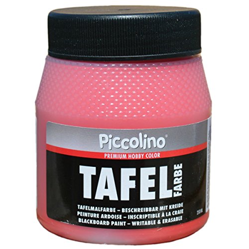 PICCOLINO Tafelfarbe 250ml Rot - Tafellack zum Malen einer mit Kreide beschreibbaren Fläche von Piccolino