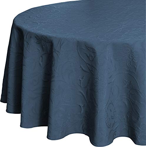 Pichler Tischdecke Cordoba bügelfrei blau Größe oval: 160x220 cm von Pichler