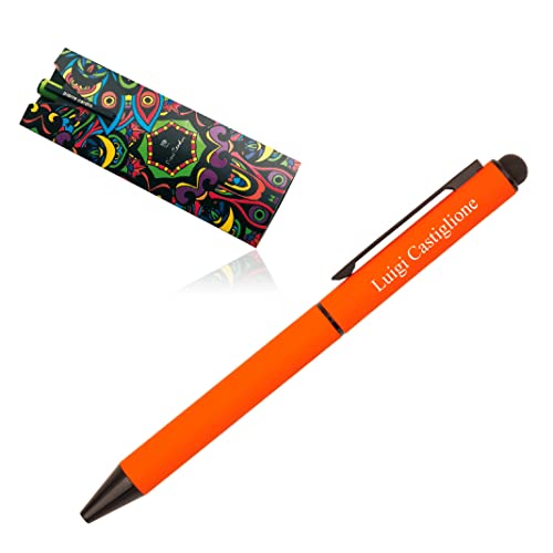 Pierre Cardin® CELEBRATION Kugelschreiber mit Gravur | Premium Stift Box | blaue Mine | edel | personalisiertes Geschenk | Namen | graviert | Jahrestag | Geburtstag (Orange) von Pierre Cardin