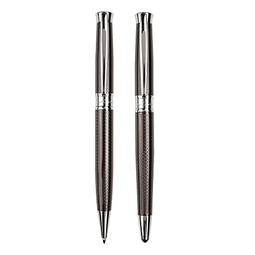 Pierre Cardin ROI Set gunmetal Kugelschreiber und Rollerball, 1 stück (1er Pack) von Pierre Cardin