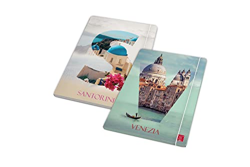 Pigna, Mappe mit Gummiband DREAM CITIES, Buchrücken 1,2, Format 26x35,5 cm, Packung mit 6 Stück von Pigna