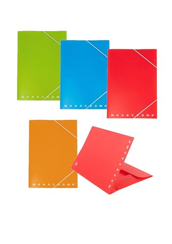 Pigna, Einfarbige PPL Dokumentenmappe mit Gummiband, Rücken 1,2, Format 26x35,5 cm, Packung mit 6 von Pigna