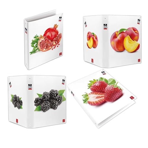 Pigna, A4 FRUITS assorted fruit subjects Ringbuch, Organisation von Schulnoten und/oder Dokumenten, Format 27x32 cm, 5 Stück von Pigna