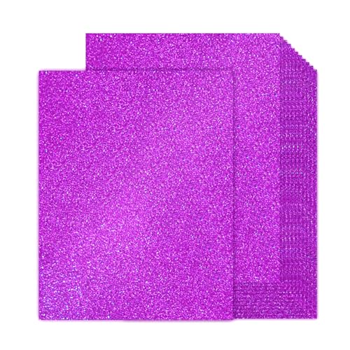 Pikalon 30 Blatt lila Glitzer-Karton, 21,6 x 27,9 cm, 230 g/m², Premium-Karton, für Kartenherstellung, Hochzeit, Geburtstag, Handwerk, Party, Dekoration, Schule, Studentenbedarf (lila) von Pikalon