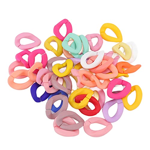 Acryl-Kettenglied, Acryl-Verbindungsringe für die Schmuckherstellung, bunte Harz-Kettenglieder, einfach zu montieren und zu demontieren, für Halsketten, Armbänder, (Solid Mixed Color) von Pilipane