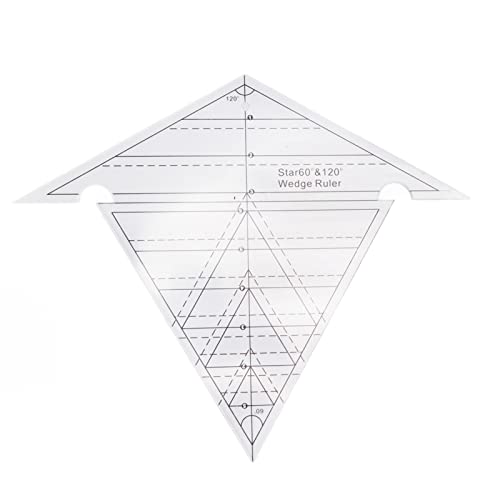 Nähen Keil Herrscher 60 Grad 120 Grad Acryltransparente Präzise -Skala wiederverwendbarer Quilt -Lineal für DIY -Design und Stoffschnitt Nähen Keil Herrscher 60 Grad 120 Grad Acryltransparente Präzise -Skala wiederverwendbarer Quilt -Lineal für DIY -Design und Stoffschnitt von Pilipane