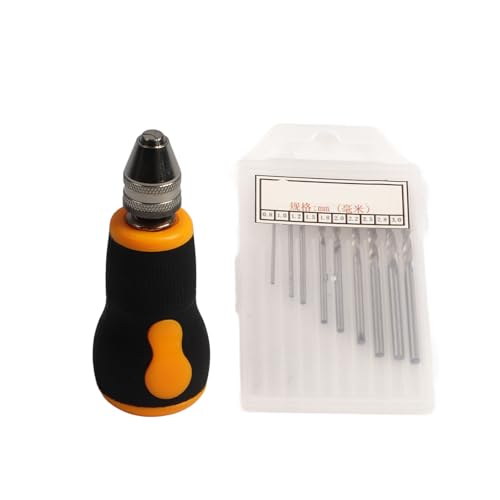 Pilipane Mini Hand Drill Set,Practical Manual Drill with 10 High-Precision Bits, Ideal for Small Craft & DIY Projects, Portable von Pilipane