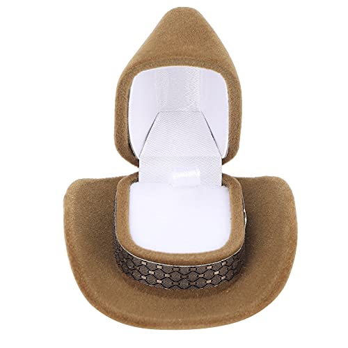 Schmuck-Aufbewahrungsbox, Tragbare Hut-förmige Schmuckschatulle, Ring-Halskette, Reise-Aufbewahrungsbox, Ohrringe, Geschenkboxen, Damen-Schmuckschatulle, Lustige Cowboy-Hut-Ring-Aufbewahrung, Ohrringe von Pilipane