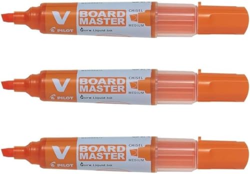 PILOT V BOARD Marker Whiteboard MASTER abgeschrägt, wiederaufladbar, Orange von Pilot Pen