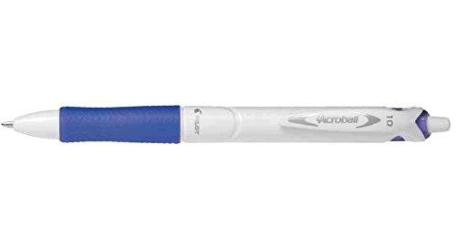 Pilot 12 Stück Kugelschreiber Einziehbar Grip Acroball Pure White Kugelschreiber 1.0 Strichstärke 0,4 mm blau von Pilot Pen