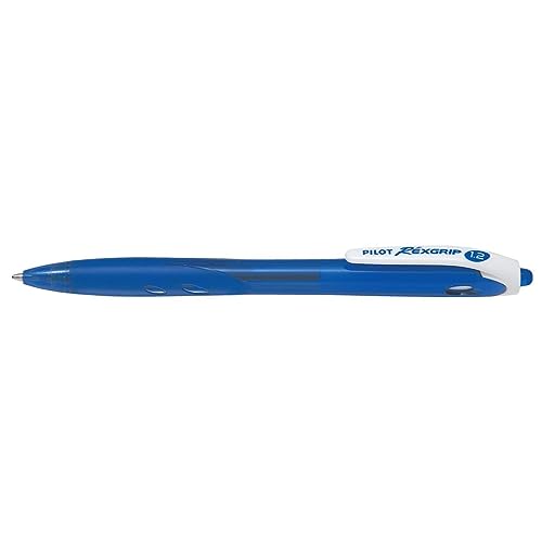 Pilot 12 Stück Kugelschreiber RexGrip, breit, Blau von Pilot Pen