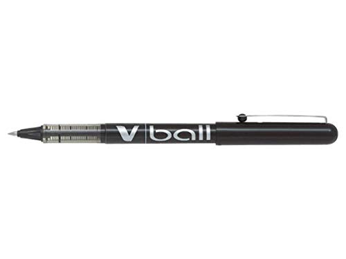 Pilot 6 Stück Tintenroller VBall VB 5 Spitze Metall schwarz von Pilot Pen