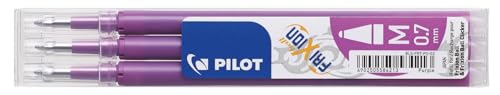 Pilot Pen 2261028F - Ersatzminen Tintenroller Frixion Ball, Stärke 0,7mm, lila, radierbar, 3 Stück von Pilot Pen