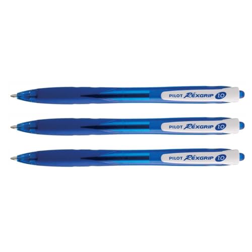 Pilot Pen Kugelschreiber Réxgrip 1.0 (M) BeGreen, Schaft transluzent-blau, blau von Pilot