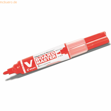 10 x Pilot Whiteboardmarker V-Board Master Fein 1,7mm Rundspitze rot von Pilot