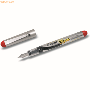 12 x Pilot Einweg-Füllfederhalter V-Pen SVP-4M rot von Pilot