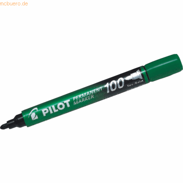 12 x Pilot Permanentmarker 100 grün von Pilot