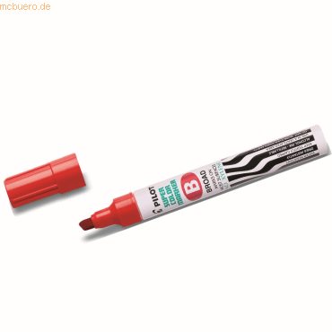 12 x Pilot Permanentmarker breit 2-4,5mm Keilspitze rot von Pilot