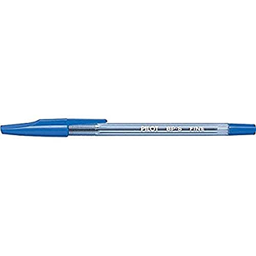 PILOT BP-S-F, Kugelschreiber mit Metallspitze 0,7 mm, blau, Packung mit 12 Stück von Pilot