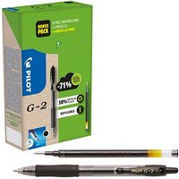 PILOT G2 Greenpack Gelschreiber-Set schwarz/transparent 0,4 mm, Schreibfarbe: schwarz, 1 Set von Pilot