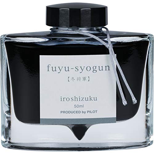 Pilot Iroshizuku 69215 Tinte für Füllfederhalter, Fuyu-Syogun, Rigor of Winter (Cool Gray) 50 ml Flasche von Pilot